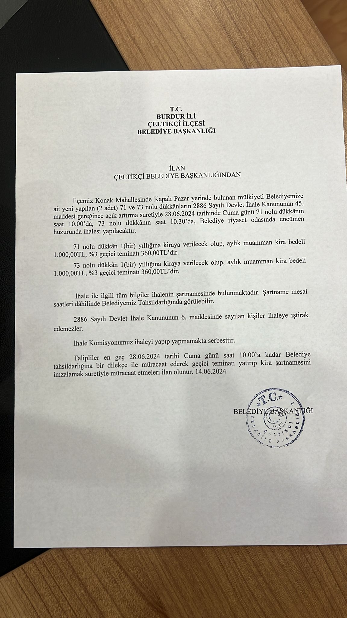 İhale İlanı